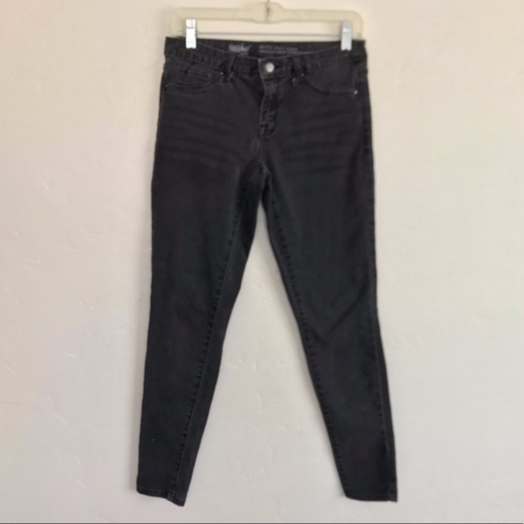 Mossimo Faded Black Mid Rise Denim Leggings Size 4 - Picture 1 of 7